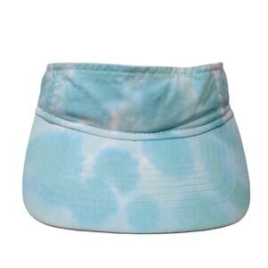 UltraClub Sun Visor Cap Blue One Size Adjustable Classic Cut Tie Dye Blank